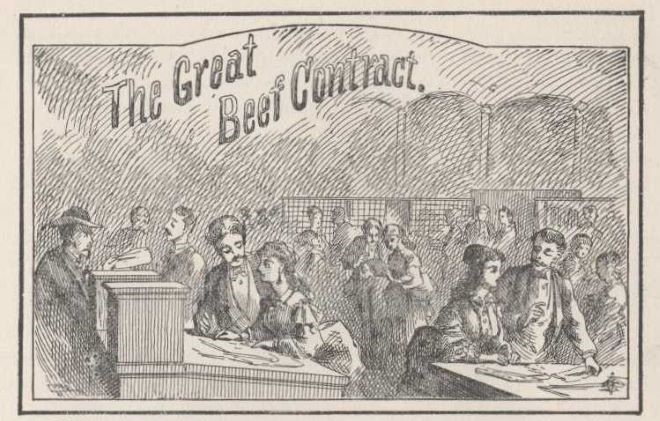 Illustration from Twain’s sketch The Great Beef Contract